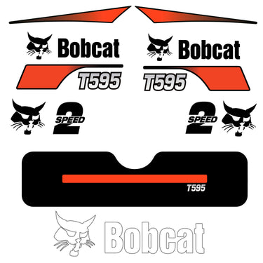 FITS T595 BOBCAT REPLACEMENT DECAL STICKER - OUTDOOR DURABLE LAMINATE
